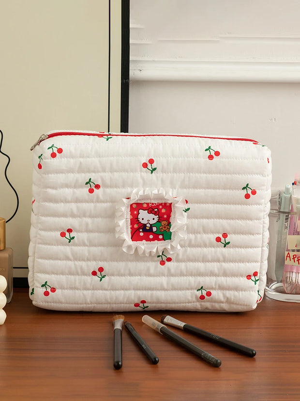 Large Capacity Cat Makeup Bag Cute Student Travel Portable Toiletry Skincare Storage Stationery Bag