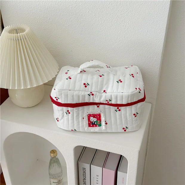 Large Capacity Cat Makeup Bag Cute Student Travel Portable Toiletry Skincare Storage Stationery Bag