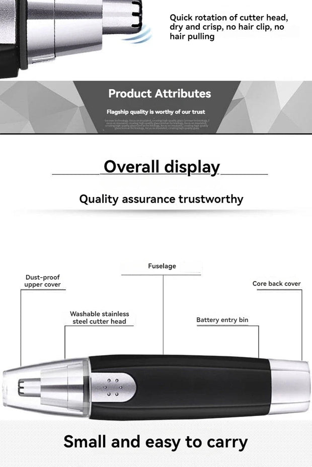 Electric Nose Hair Trimmer Ear Face Eyebrow Hair Clean Trimmer House Home Men Women Nose Hair Nose Remover Face Care Kit Tools