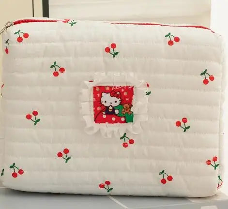 Large Capacity Cat Makeup Bag Cute Student Travel Portable Toiletry Skincare Storage Stationery Bag