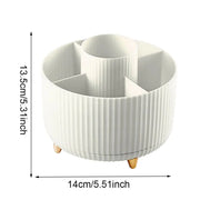 360 Rotating Makeup Brush Holder Desktop Cosmetic Organizer Rotating Desktop Storage Box Portable Lipstick Eyeliner Holder