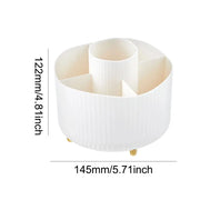360 Rotating Makeup Brush Holder Desktop Cosmetic Organizer Rotating Desktop Storage Box Portable Lipstick Eyeliner Holder