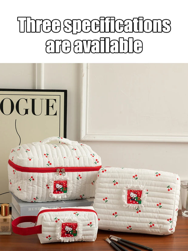 Large Capacity Cat Makeup Bag Cute Student Travel Portable Toiletry Skincare Storage Stationery Bag